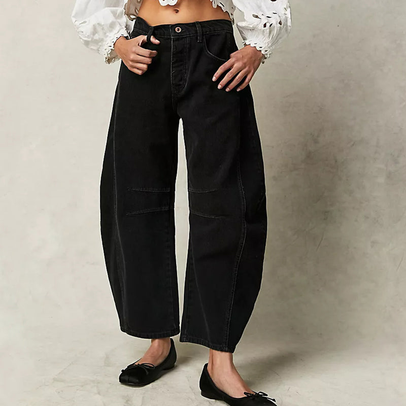 High waist wide leg jeans for women