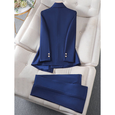 Women's Blazer Suit - Tailored Fit - Notched Lapel - Single-Breasted - Matching Trousers
