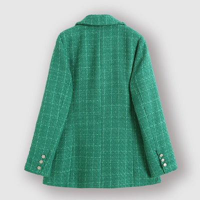 Women's formal coat textured double-breasted blazer
