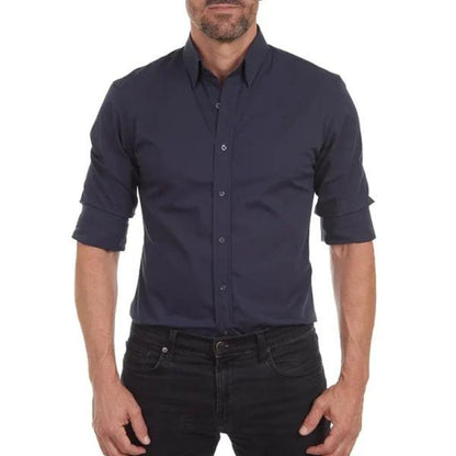 Men's long arm wrinkle-free polo shirt