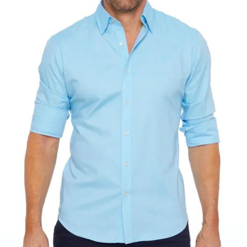 Men's long arm wrinkle-free polo shirt