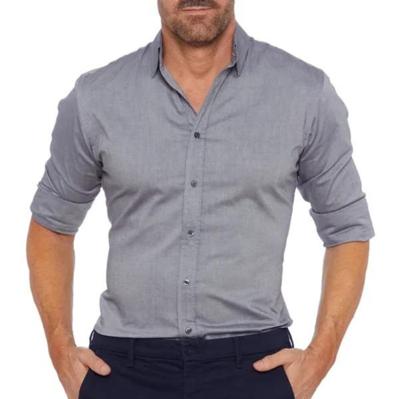 Men's long arm wrinkle-free polo shirt