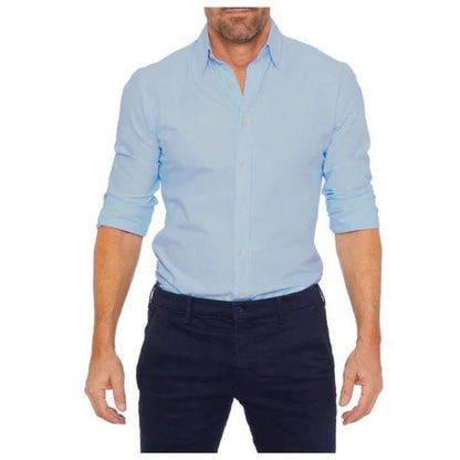 Men's long arm wrinkle-free polo shirt