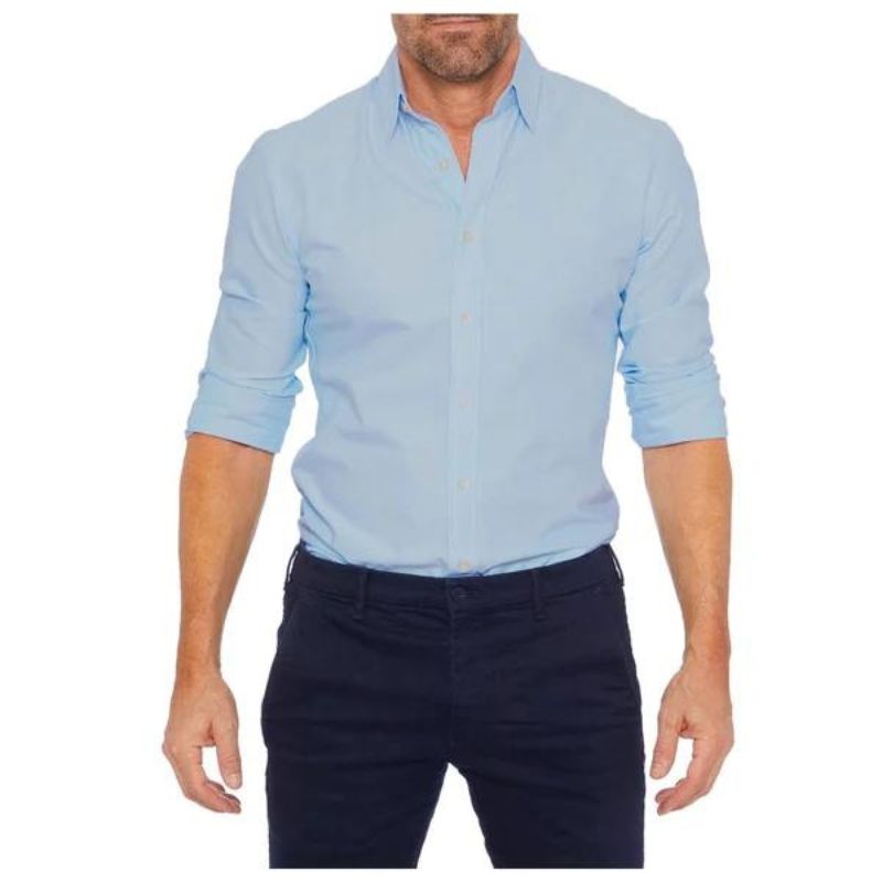 Men’s Slim Fit Dress Shirt – Button-Up – Long Sleeve – Tailored Formal Wear