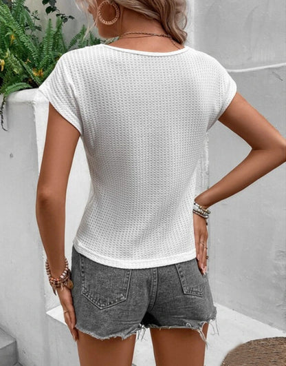 Elegant v-neck shirt top for women