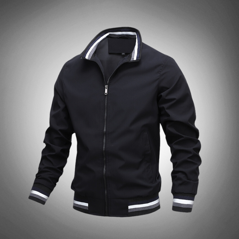 Men's zip-up bomber jacket