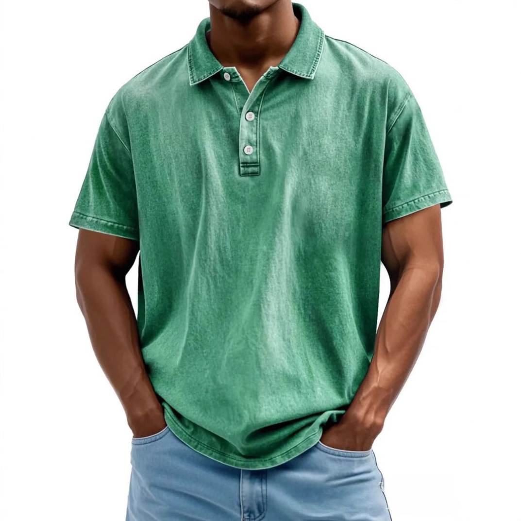 Men’s Polo Shirt– Relaxed Fit – Washed Retro – Short Sleeve Casual
