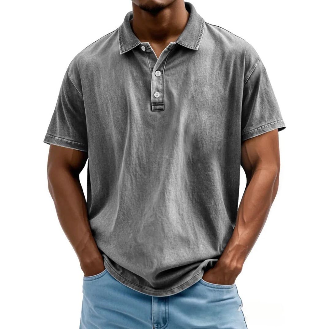 Men’s Polo Shirt– Relaxed Fit – Washed Retro – Short Sleeve Casual
