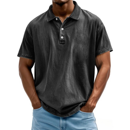Men’s Polo Shirt– Relaxed Fit – Washed Retro – Short Sleeve Casual