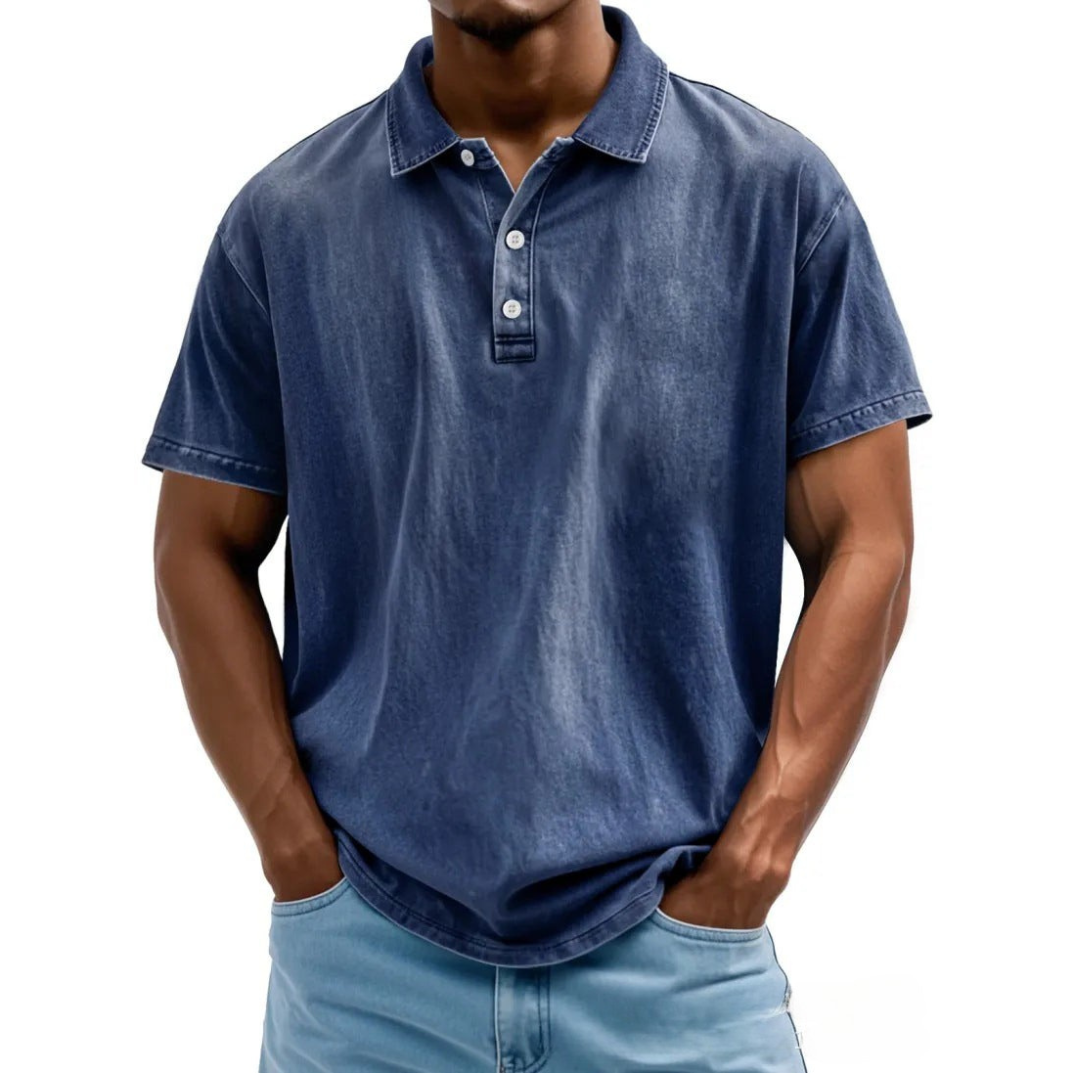 Men’s Polo Shirt– Relaxed Fit – Washed Retro – Short Sleeve Casual