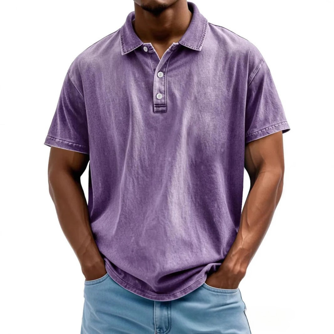 Men’s Polo Shirt– Relaxed Fit – Washed Retro – Short Sleeve Casual
