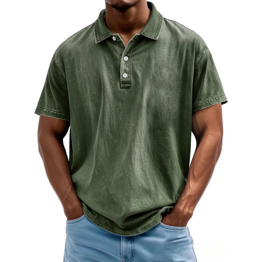 Men’s Polo Shirt– Relaxed Fit – Washed Retro – Short Sleeve Casual