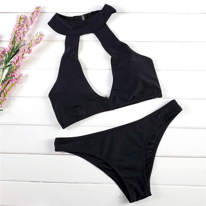 Women’s Bikini Set – Cut-Out Chest Detail – Fitted Silhouette – Stretch Swim Fabric