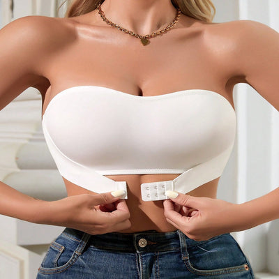 Women’s Strapless Push-Up Bra – Seamless Fit – Breathable Blend – Hook Back Support