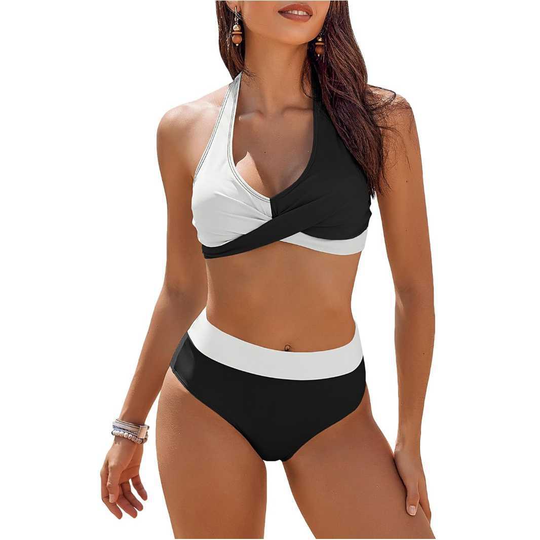 Women’s Bikini Set – Push-Up Halter Top – High Waist Bottom – Breathable Quick-Dry Fit