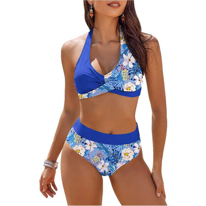 Women’s Bikini Set – Push-Up Halter Top – High Waist Bottom – Breathable Quick-Dry Fit