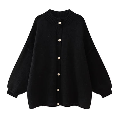 Women’s Cardigan – Oversized Fit – Soft Knit – Button Front – Casual Everyday Layering