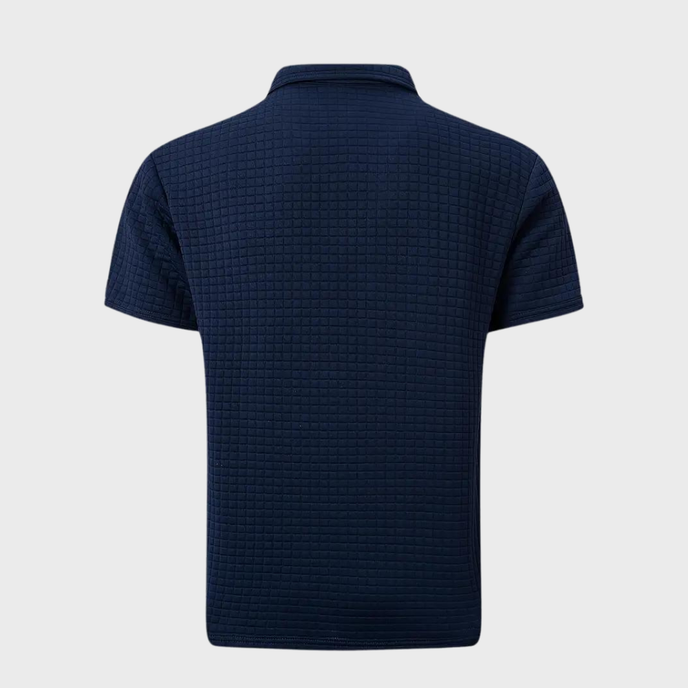 Men’s Polo Shirt – Slim Fit – Soft Knit – Contrast Trim – Subtle Textured Design