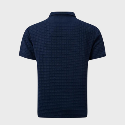 Men’s Polo Shirt – Slim Fit – Soft Knit – Contrast Trim – Subtle Textured Design