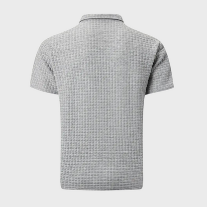 Men’s Polo Shirt – Slim Fit – Soft Knit – Contrast Trim – Subtle Textured Design