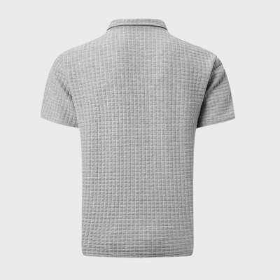 Men’s Polo Shirt – Slim Fit – Soft Knit – Contrast Trim – Subtle Textured Design