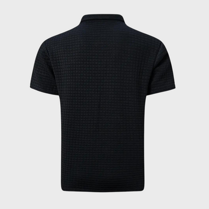 Men’s Polo Shirt – Slim Fit – Soft Knit – Contrast Trim – Subtle Textured Design