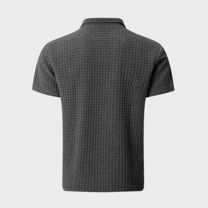 Men’s Polo Shirt – Slim Fit – Soft Knit – Contrast Trim – Subtle Textured Design