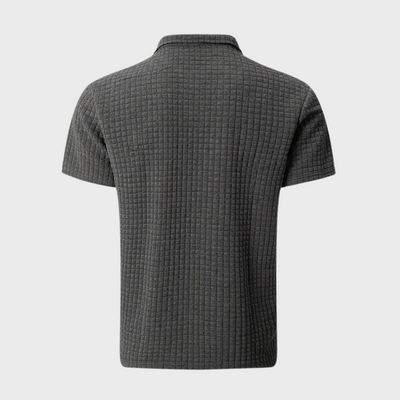 Men’s Polo Shirt – Slim Fit – Soft Knit – Contrast Trim – Subtle Textured Design