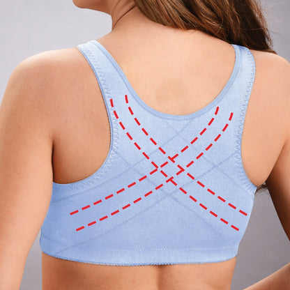 Women’s Wireless Bra – Full Coverage – Front Closure – Breathable Blend – Soft Support