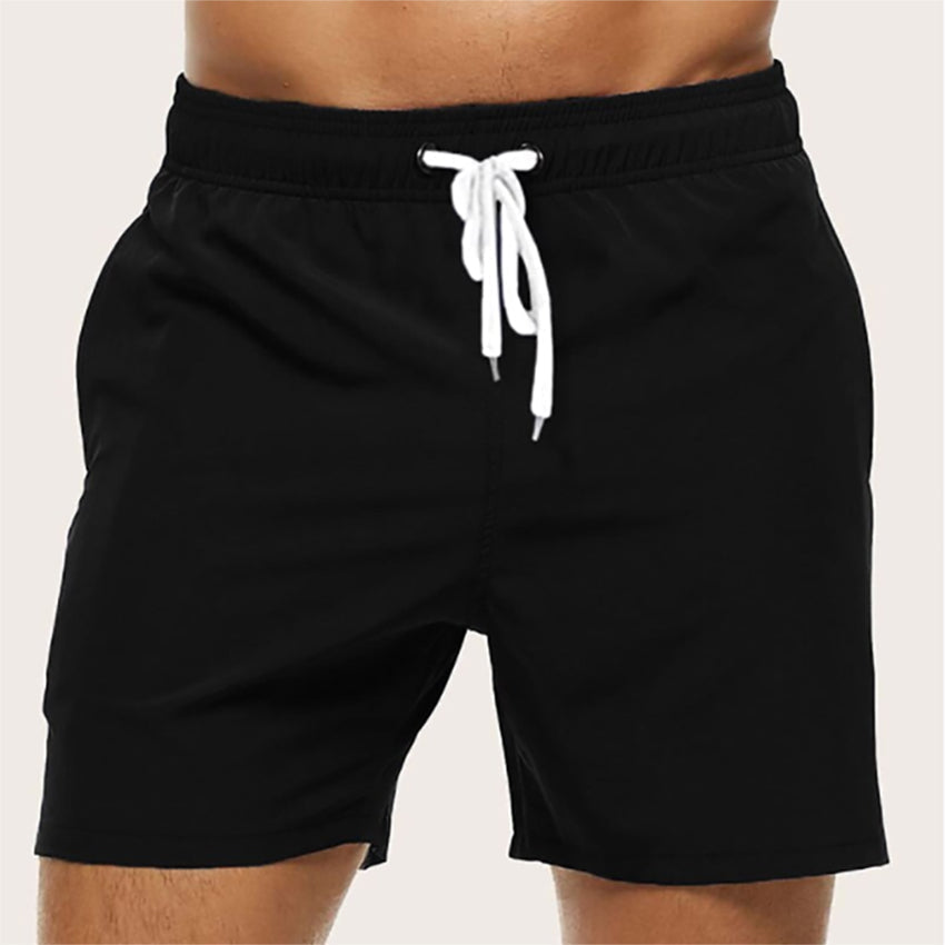 Men’s Swim Trunks – Quick-Dry Fabric – Regular Fit – Mid-Length – Elastic Waist