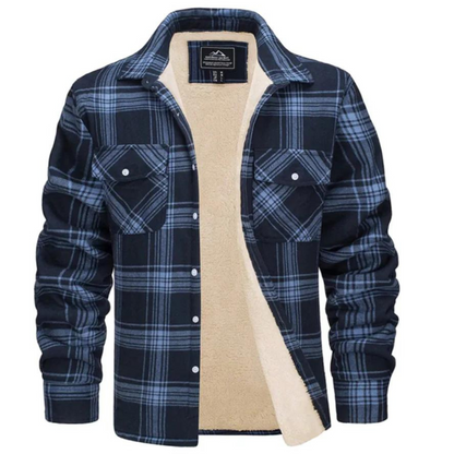 Men's casual checkered jacket