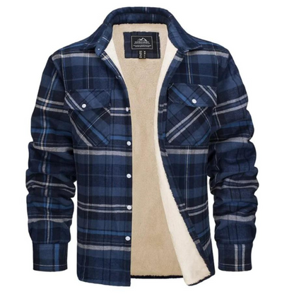 Men's casual checkered jacket