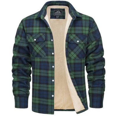 Men's casual checkered jacket