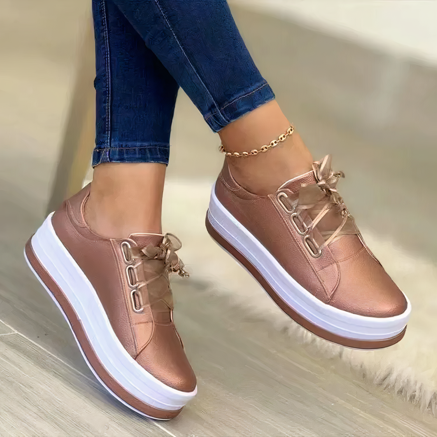 Women's beautiful retro sneakers