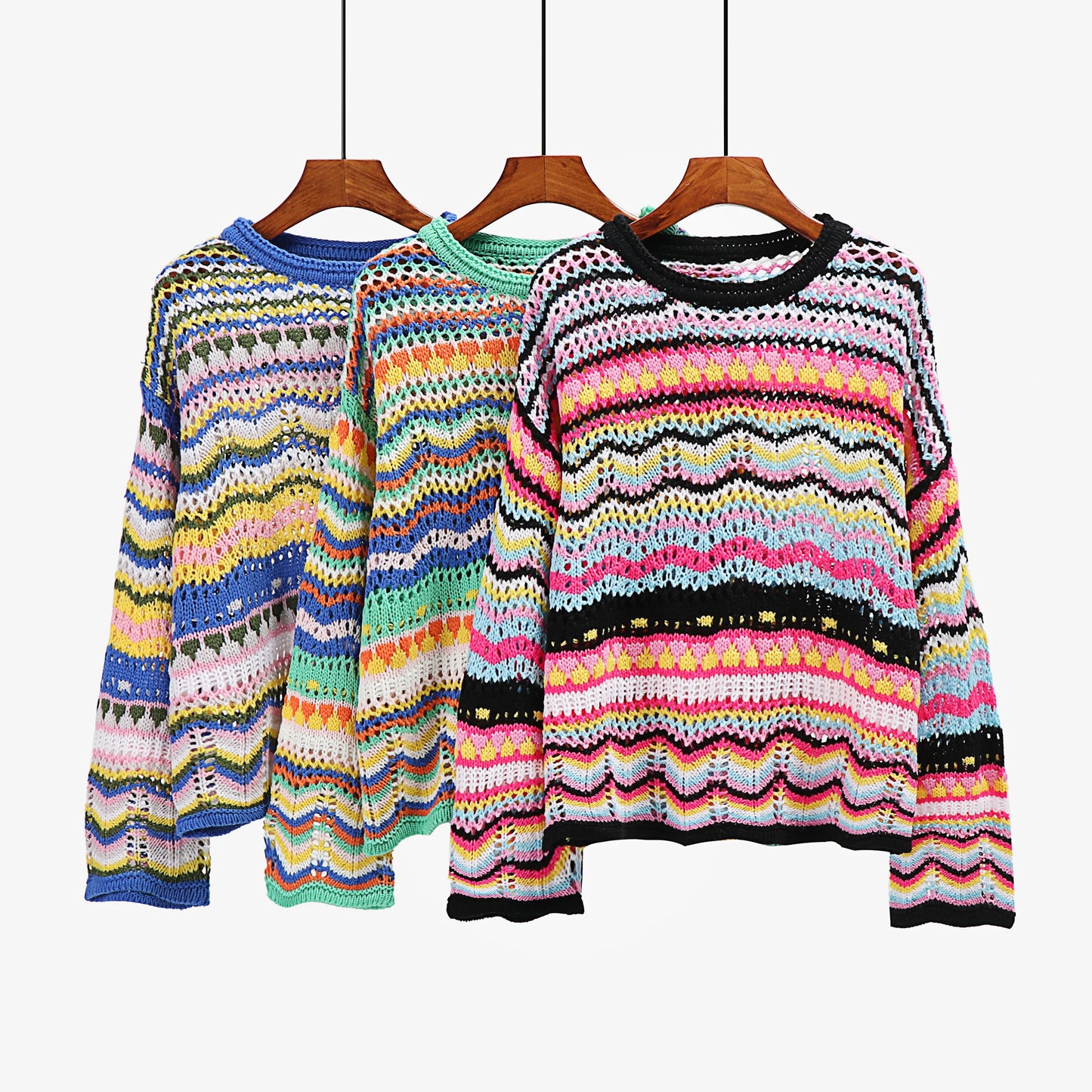 Trendy loose stitch sweater for women