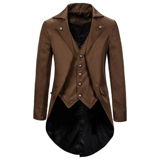 Men's retro gothic steampunk jacket