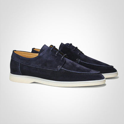 Men’s Suede Shoes – Low-Top Lace-Up – Moc Toe – Casual Versatile Fit
