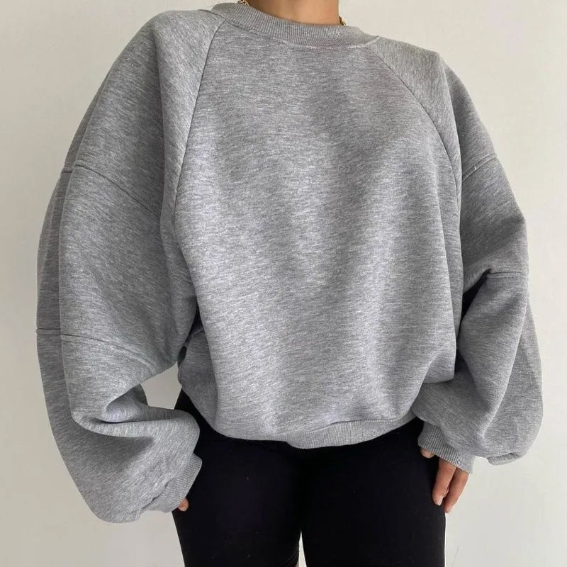 Women's casual round neck long sleeve sweater