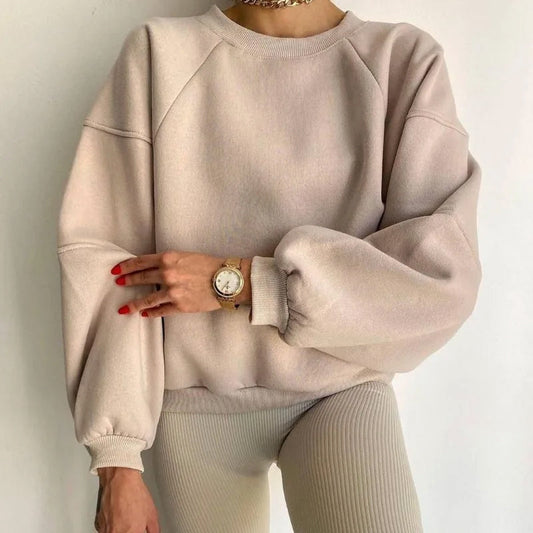 Women's casual round neck long sleeve sweater