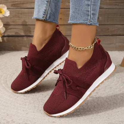 Women's mesh lace up shoes for orthopedic purposes