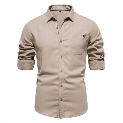 Slim fit button-down shirt for men