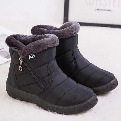 Women’s Casual Boots – Waterproof Mid Ankle – Soft Fur Lining – Zipper Closure – Supportive