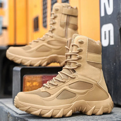 Men’s Tactical Boots – Waterproof – Ankle Support – Breathable Mesh – Rugged Grip Sole