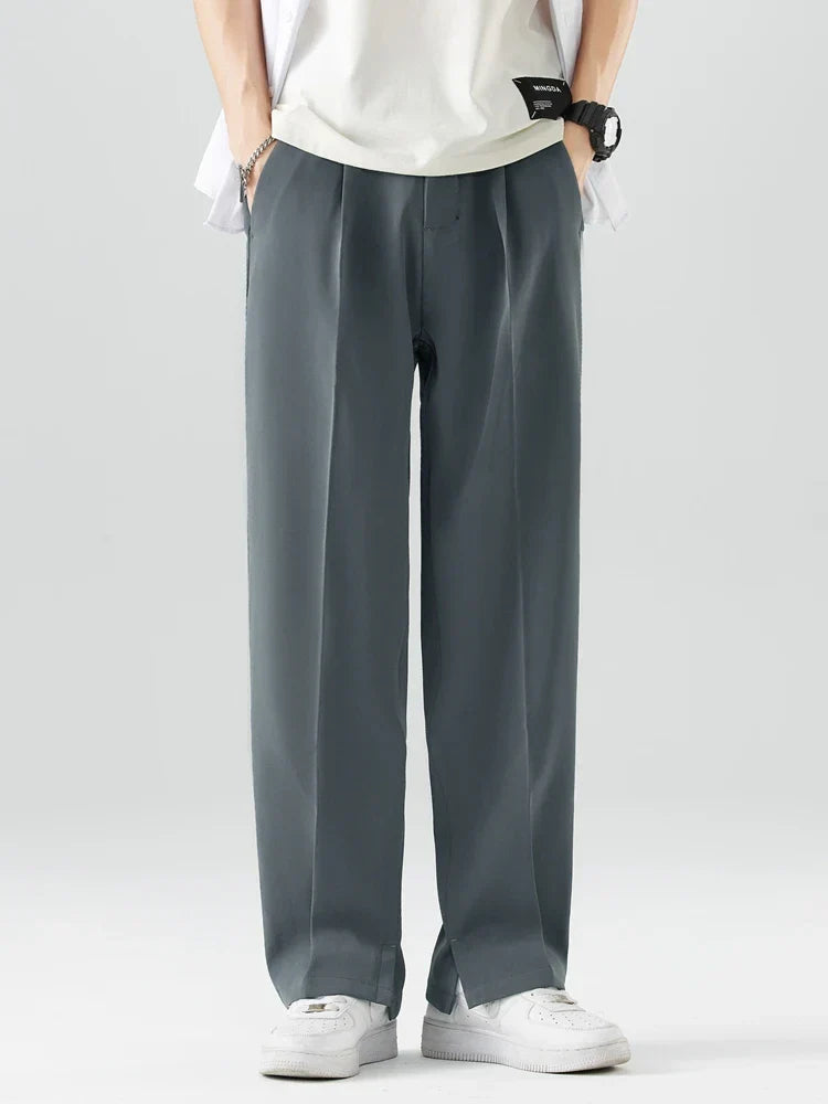 Men’s Trousers – Straight Leg – Relaxed Fit – Soft Breathable Fabric – Full Length