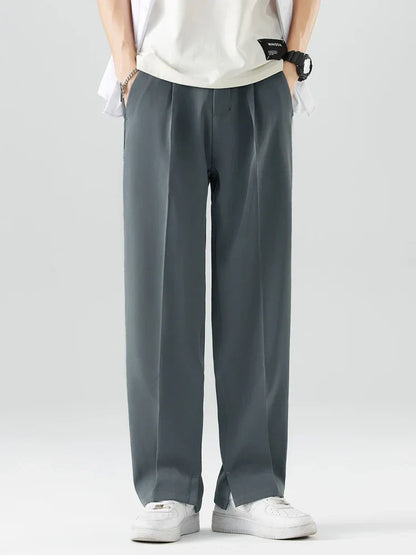 Men’s Trousers – Straight Leg – Relaxed Fit – Soft Breathable Fabric – Full Length