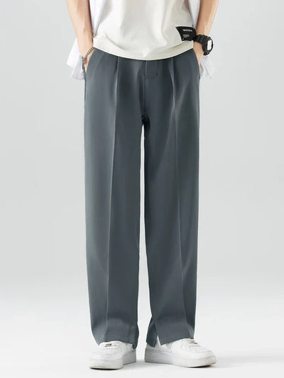Men’s Trousers – Straight Leg – Relaxed Fit – Soft Breathable Fabric – Full Length