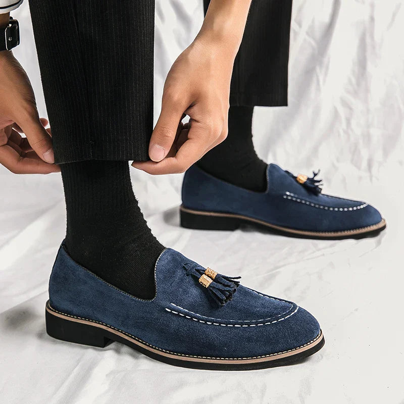 Men’s Moccasins – Suede – Tassel Detail – Classic Fit – Smart Casual Versatile Shoes