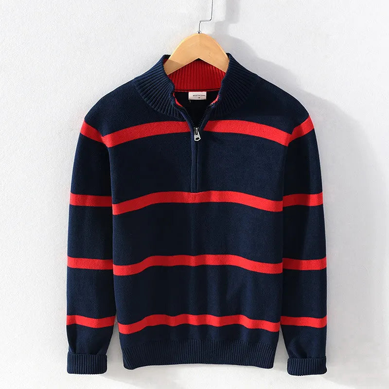 Men's striped long sleeve casual shirt