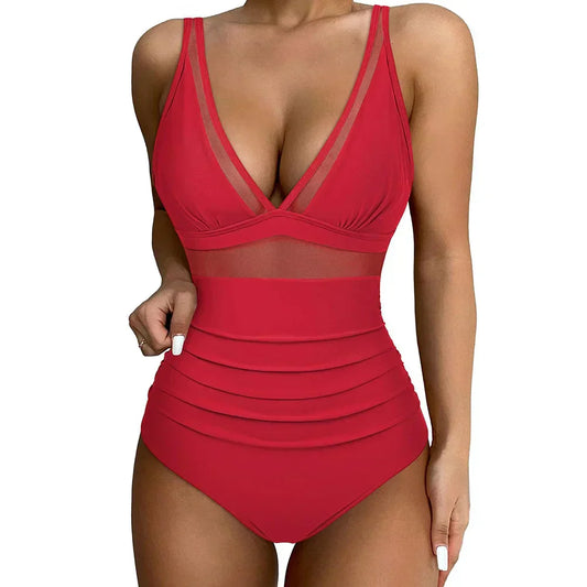 Women’s One-Piece Swimsuit – Sculpting Fit – High-Cut Leg – Supportive Straps