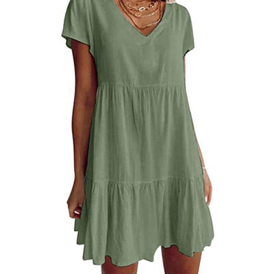 Lightweight Women's Dress - Short Sleeve Summer Dress